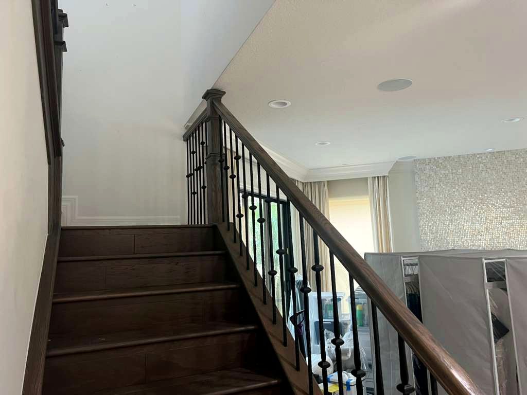 Finished staircase project by AMM PAINTER LLC